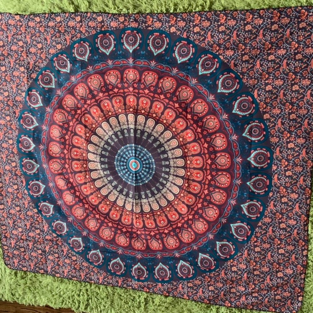 colorful flower tapestry